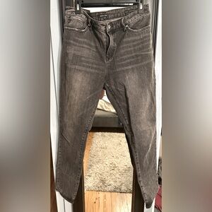 Dear John Gisele High Waisted Skinny Jean Grey Distressed in Size 31